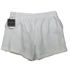 Grayson Threads the Label Juniors' Comfy Cargo Sweat Shorts White Size L NWT